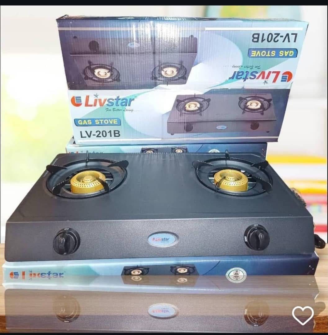 Livstar LV-201B Non Stick 2-Burner Gas Stove