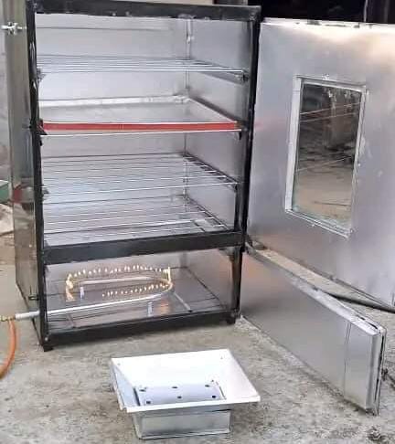 GULUDI 4 STEPS DOUBLE PADDED GAS AND CHARCOAL OVEN WITH GLASS VIEW