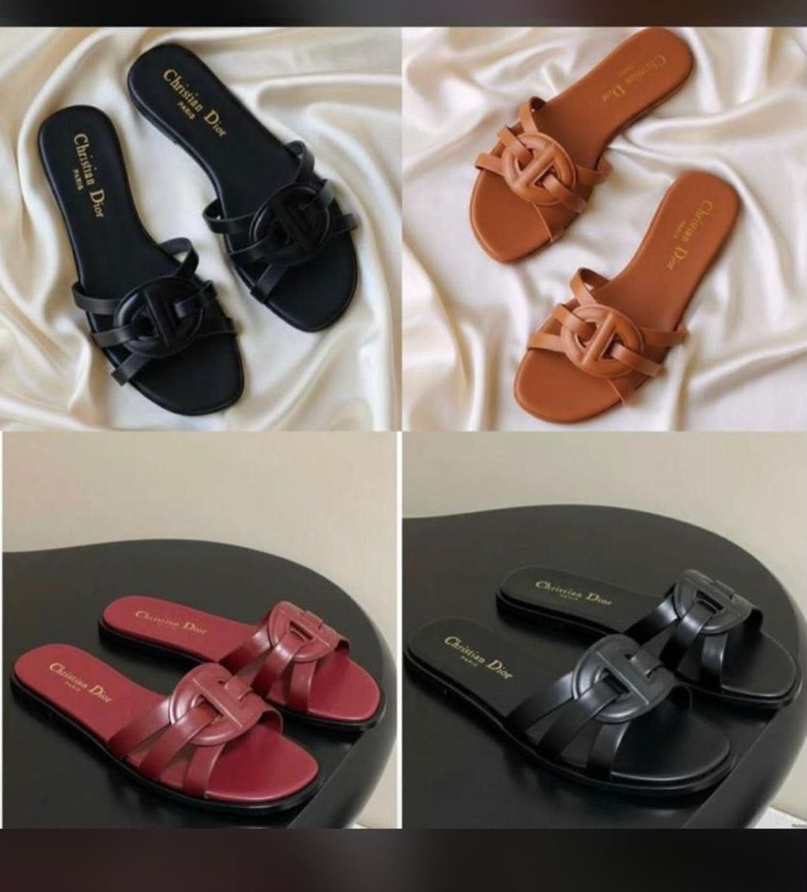 Women’s Elegant Flat Slide Dior Sandals