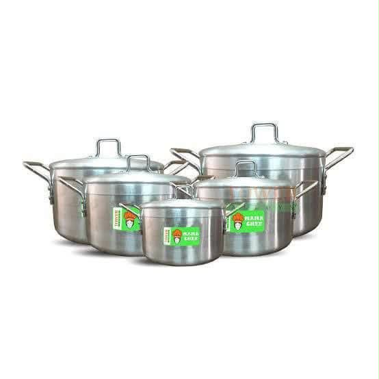 Tower Alloys Mama Chef 5-Piece Aluminium Pot Set