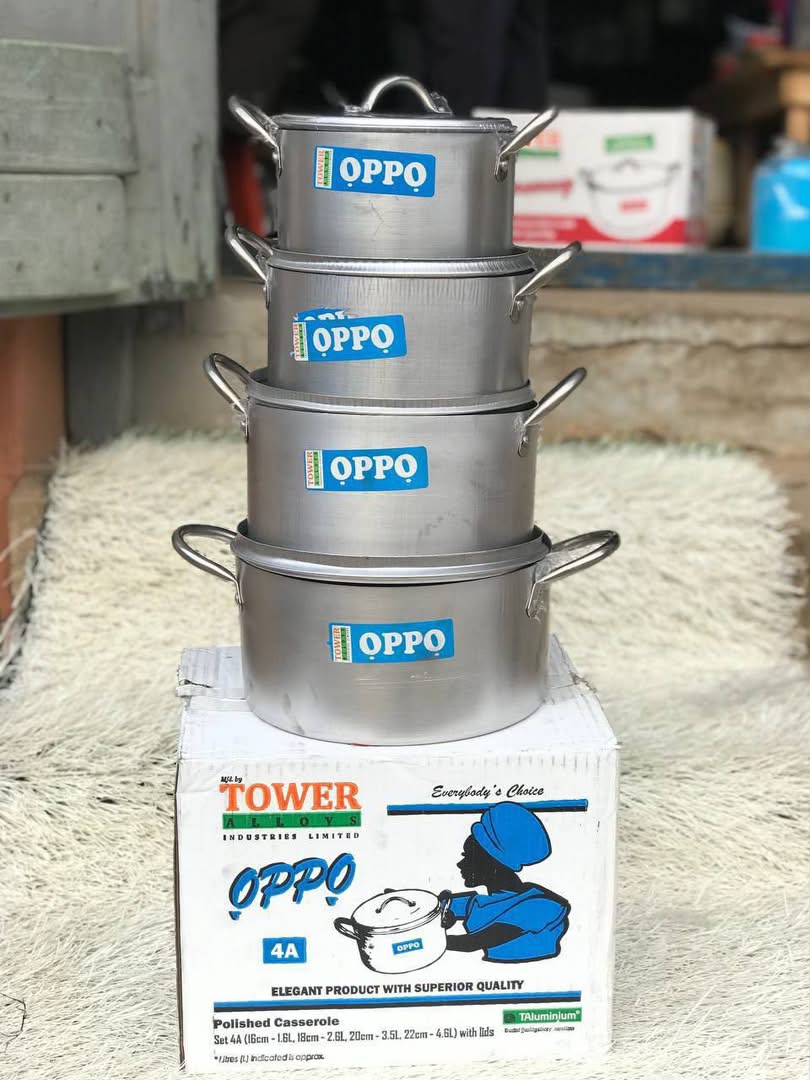 Tower Alloys OPPO 4-Piece Polished Casserole Pot Set (4A)